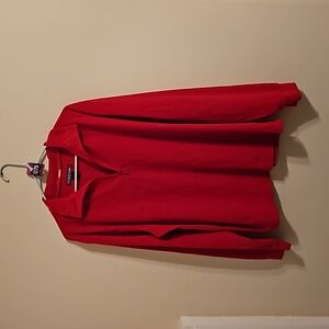 Structure oversized  Red pull over 1/4 light weight sweatshirt.  In EUC